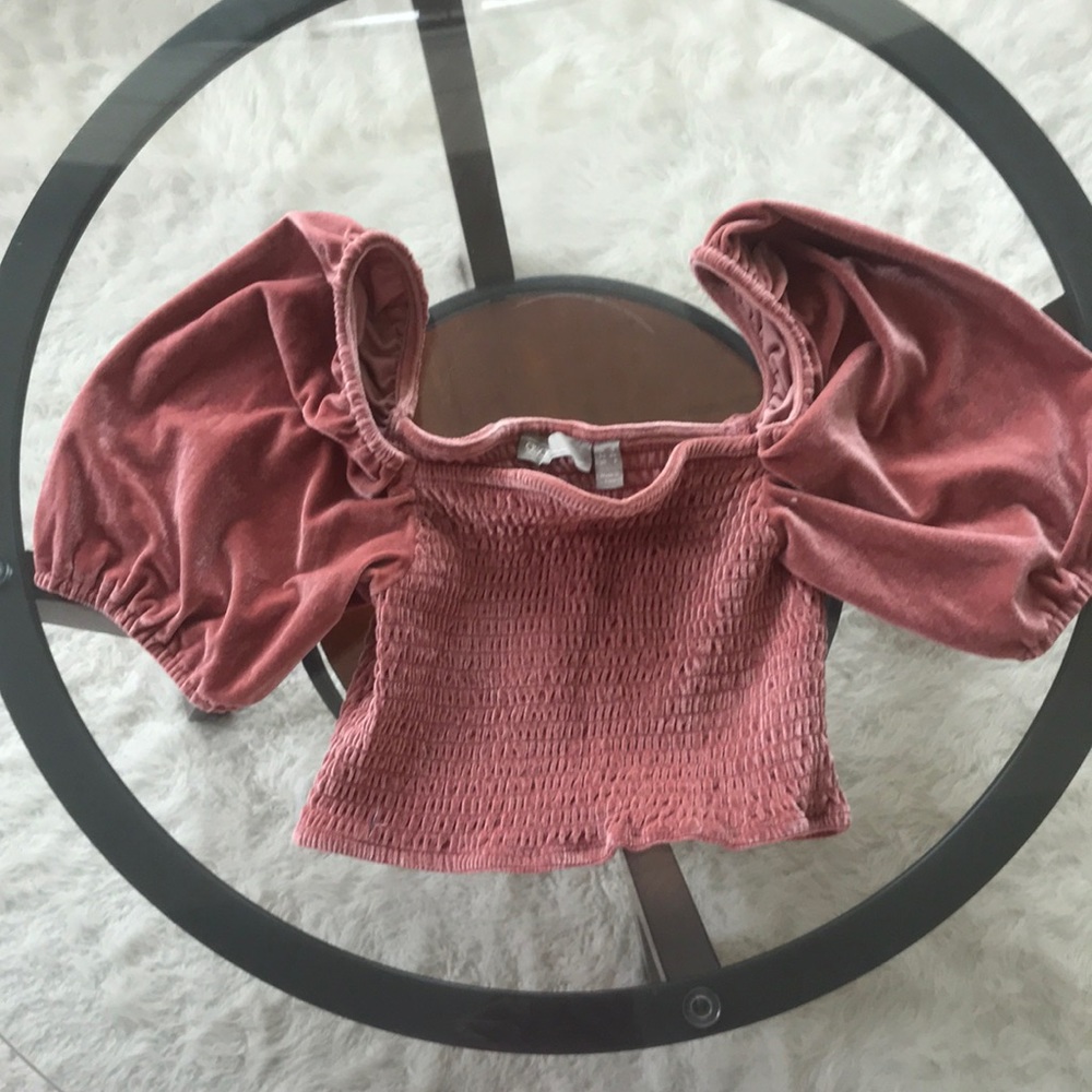 Velvet crop top